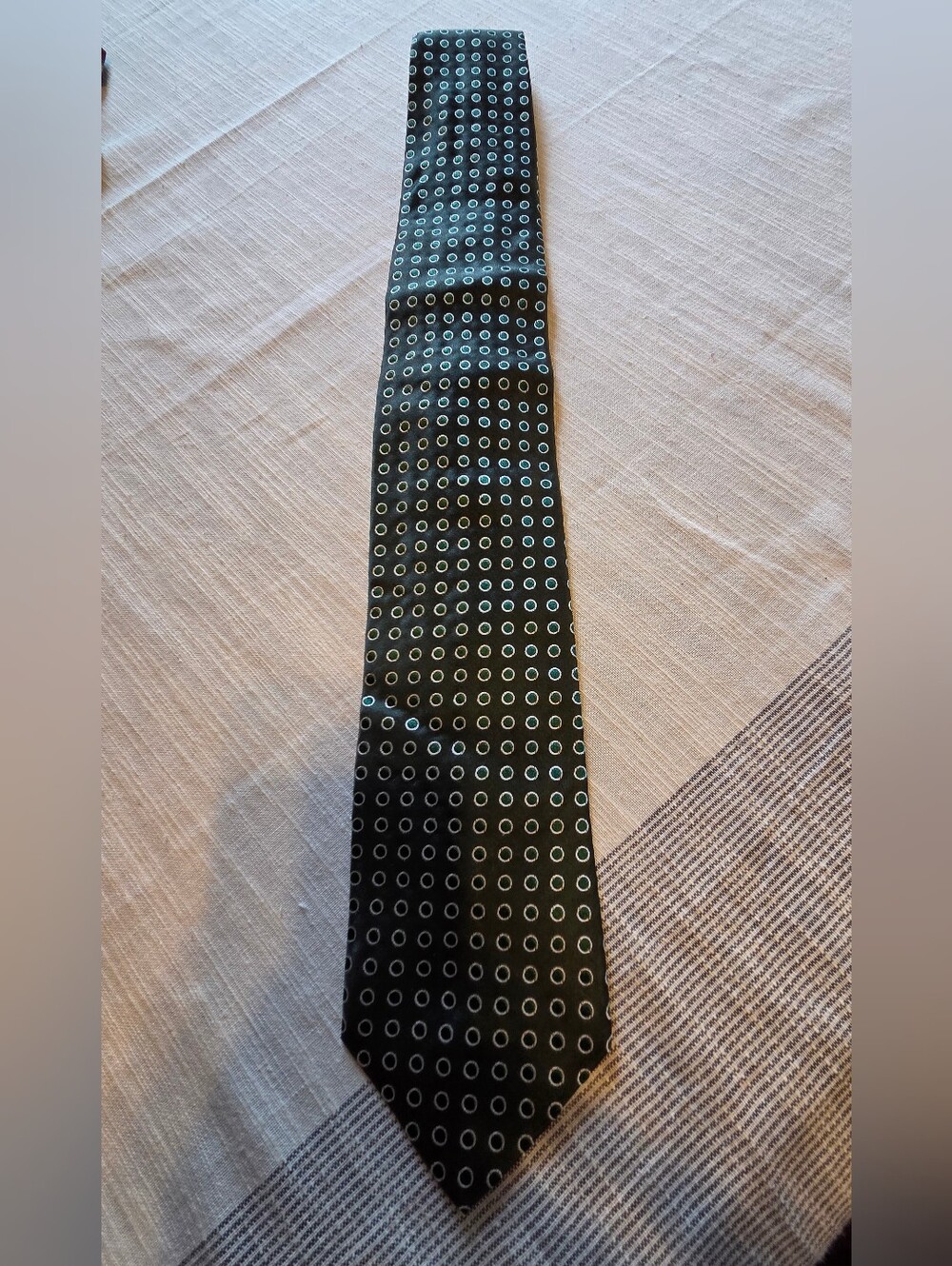 Michele Sartori Green Polka Dot Silk Tie #196
